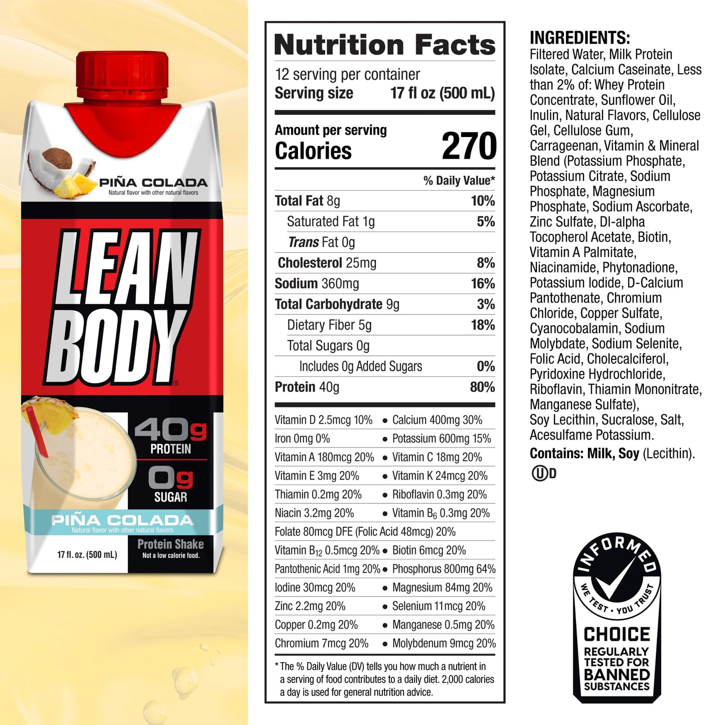 LEAN BODY RTD PROTEIN SHAKE