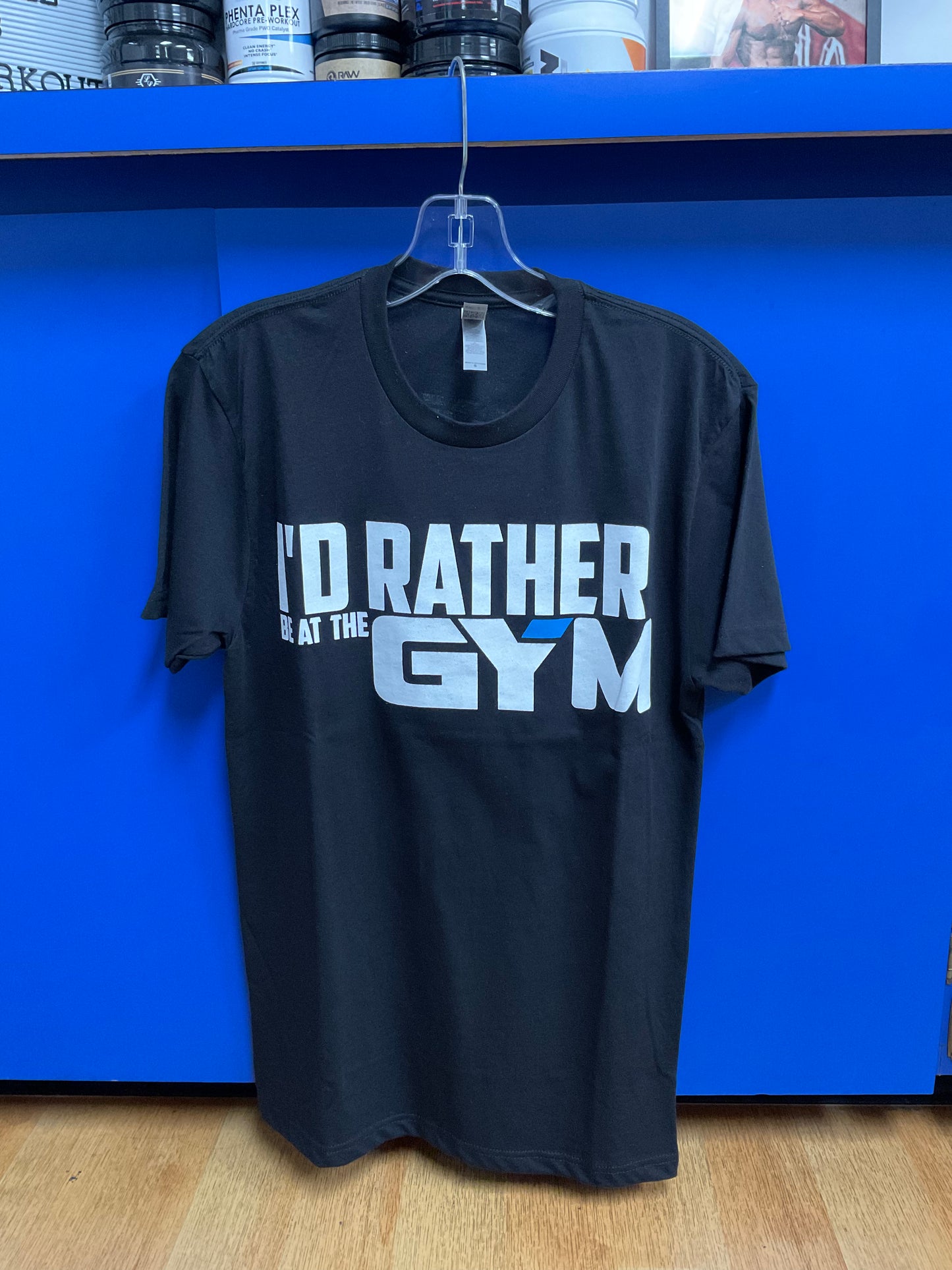 I'D RATHER BE AT THE GYM TEE - BLACK