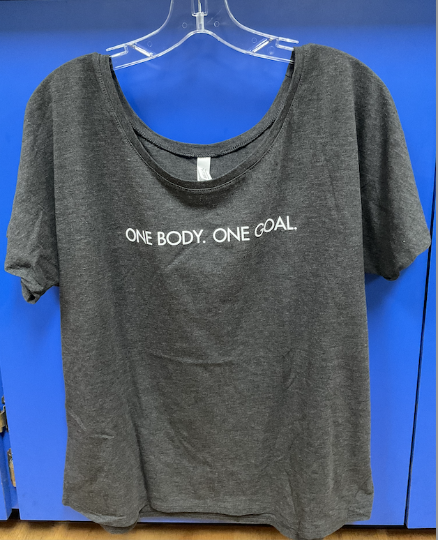 LINE ONE ONE BODY ONE GOAL GRAY TEE