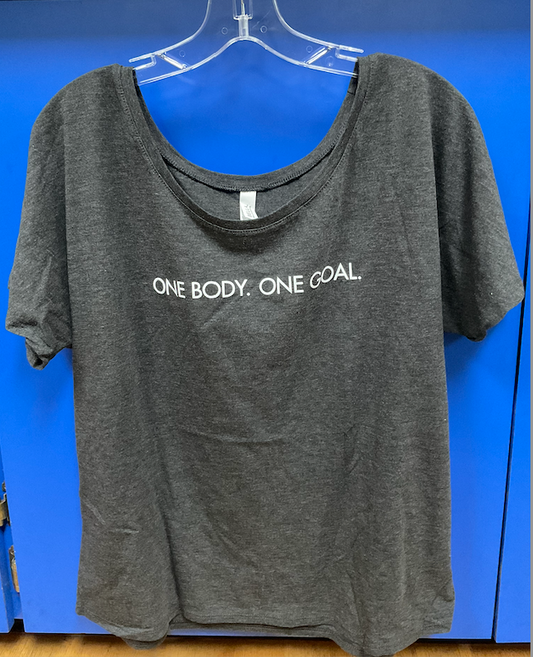 LINE ONE ONE BODY ONE GOAL GRAY TEE