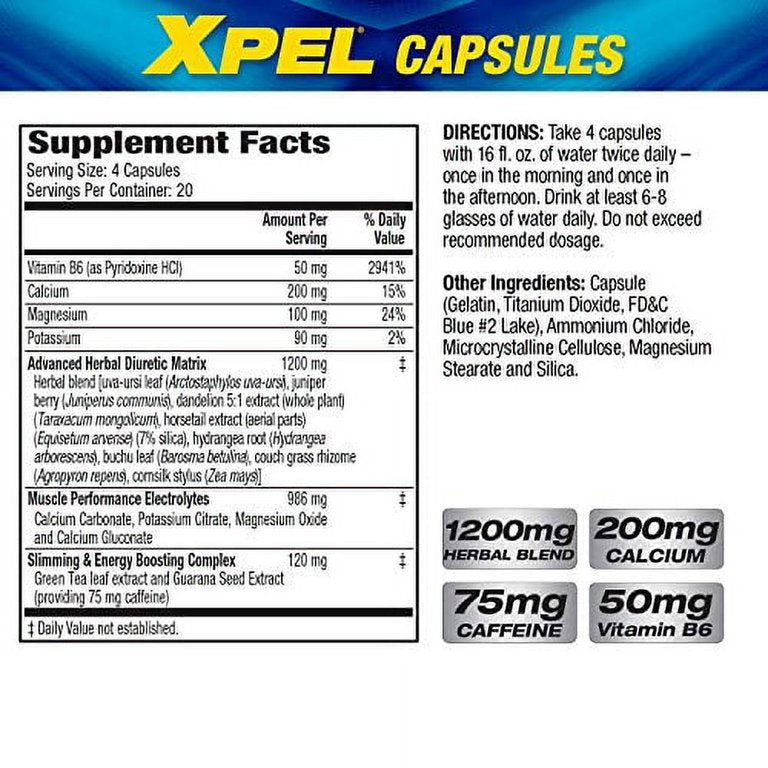 MHP Xpel Maximum Strength Diuretic Water Pills